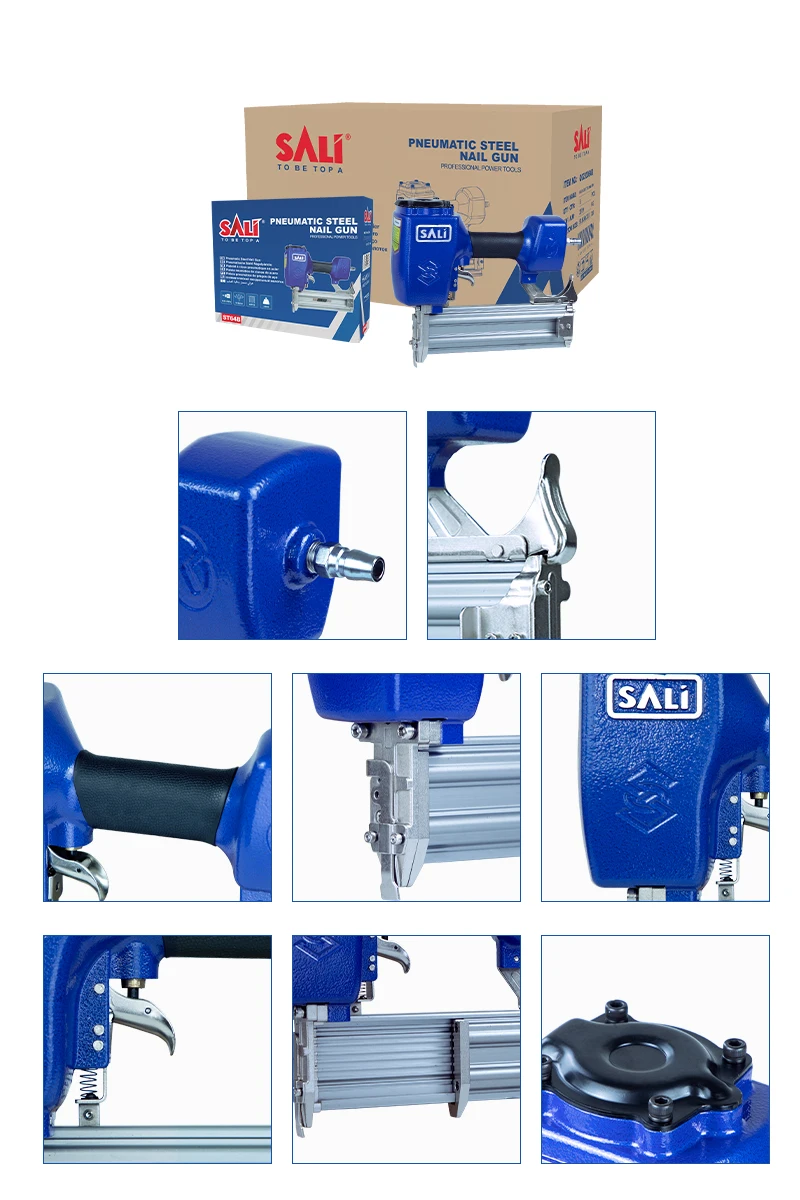 Hande Use Woodworking Tools High Power Aluminum Body Staple Gun Shooting Nail Guns Pneumatic Air Nail Gun