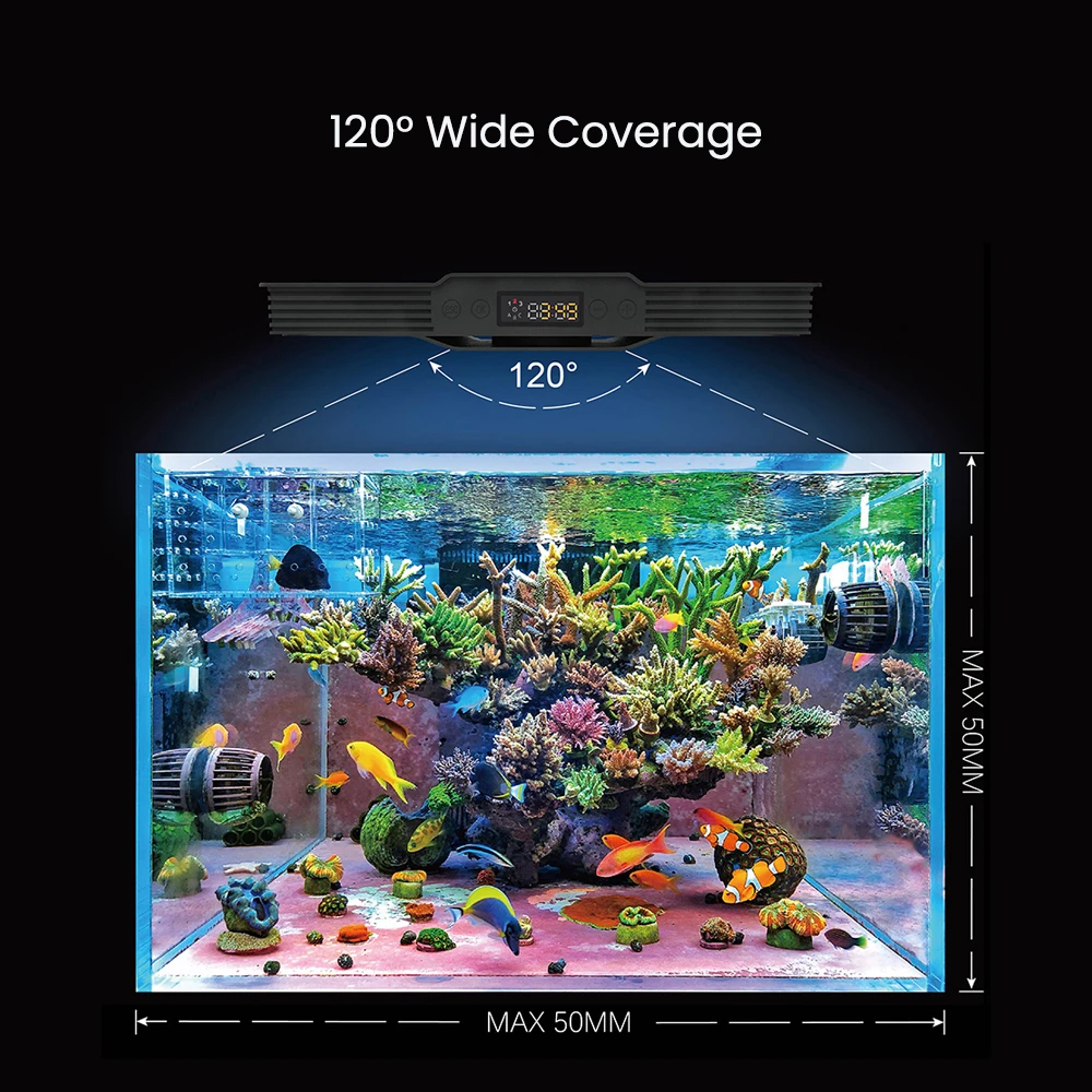 Spectra Aqua Knight V3 60W Programable Sunrise Sunset Marine Aquarium LED Light for Coral Reef Fish Tank