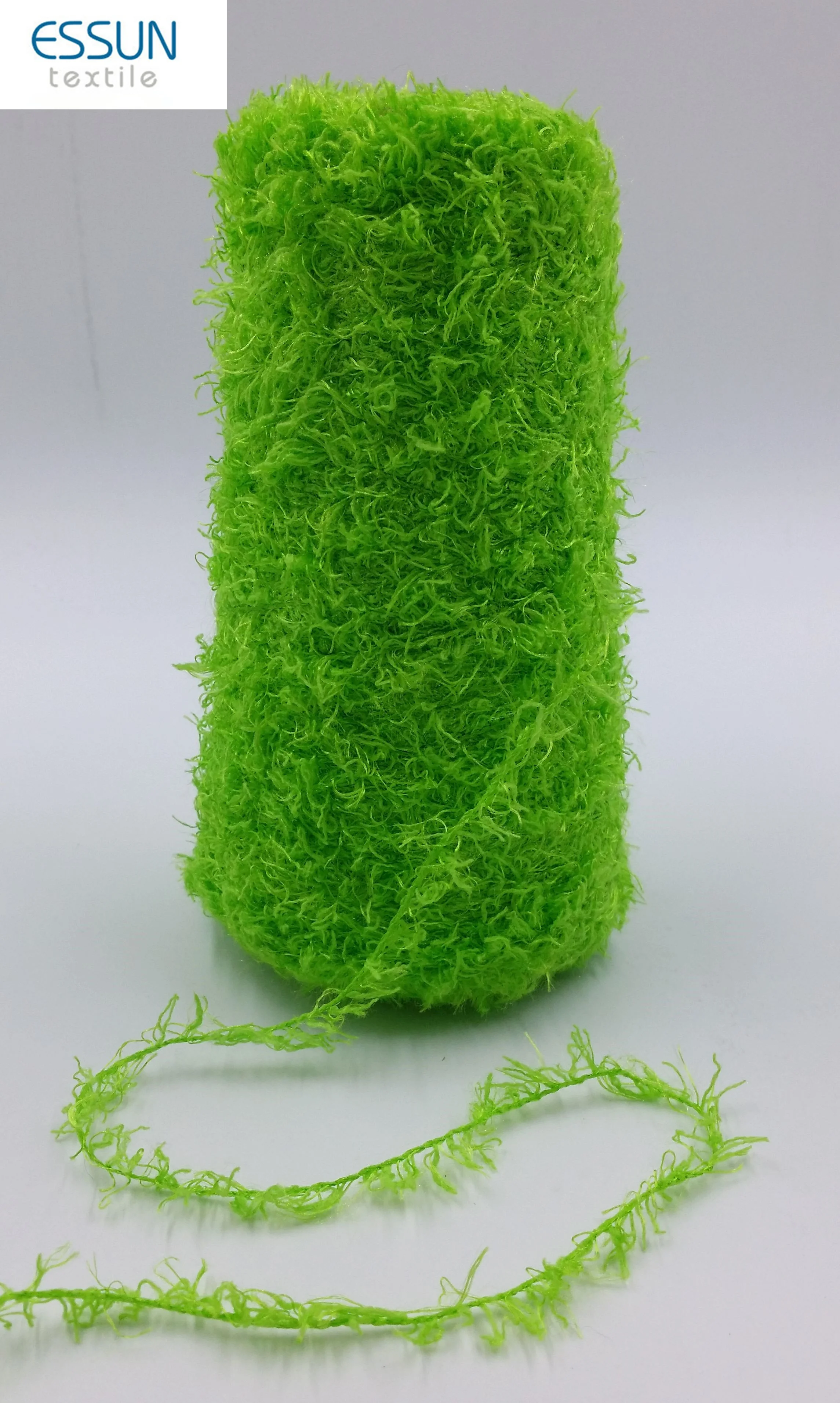 NM3.5 NM5 100% soft polyester feather yarn fancy yarn for knitting sweater socks knitting yarn