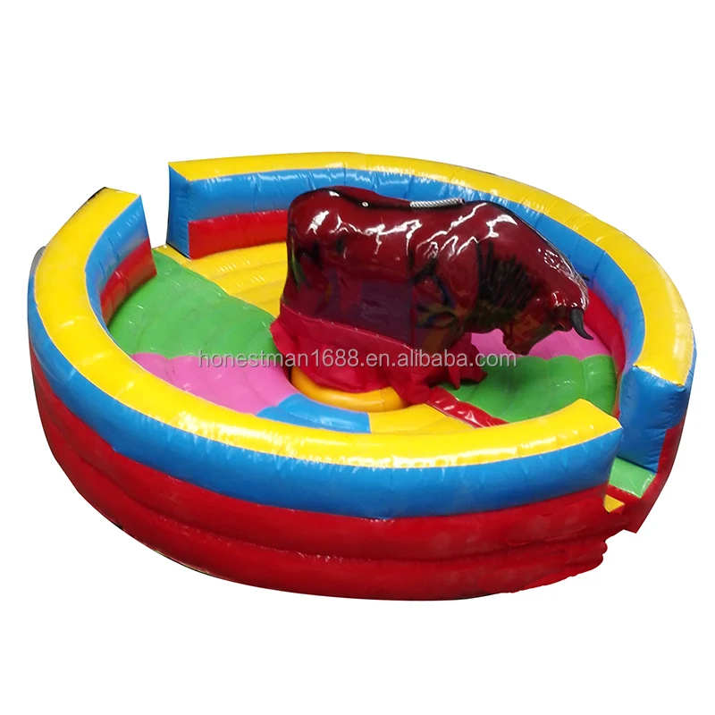 Spain crazy electric inflatable game adults mechanical ride  rodeo bull riding machine for sale