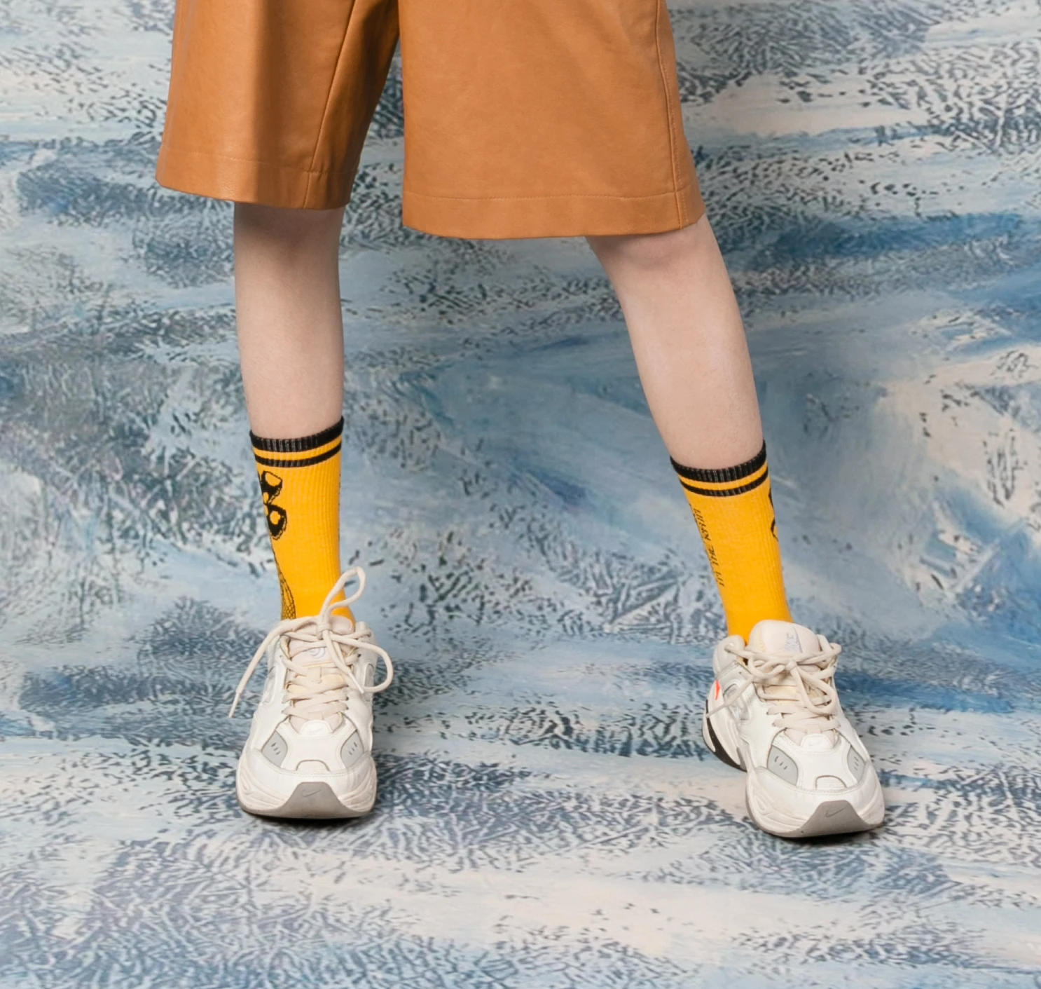 
Wholesale MS D047 Custom Print Logo Design Pattern Knit Fashion Unisex Crew Cotton Slouch Socks 