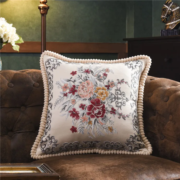 High Quality Throw Pillow Sofa Bed 45cm x 45cm Square Jacquard Cushion Pillow