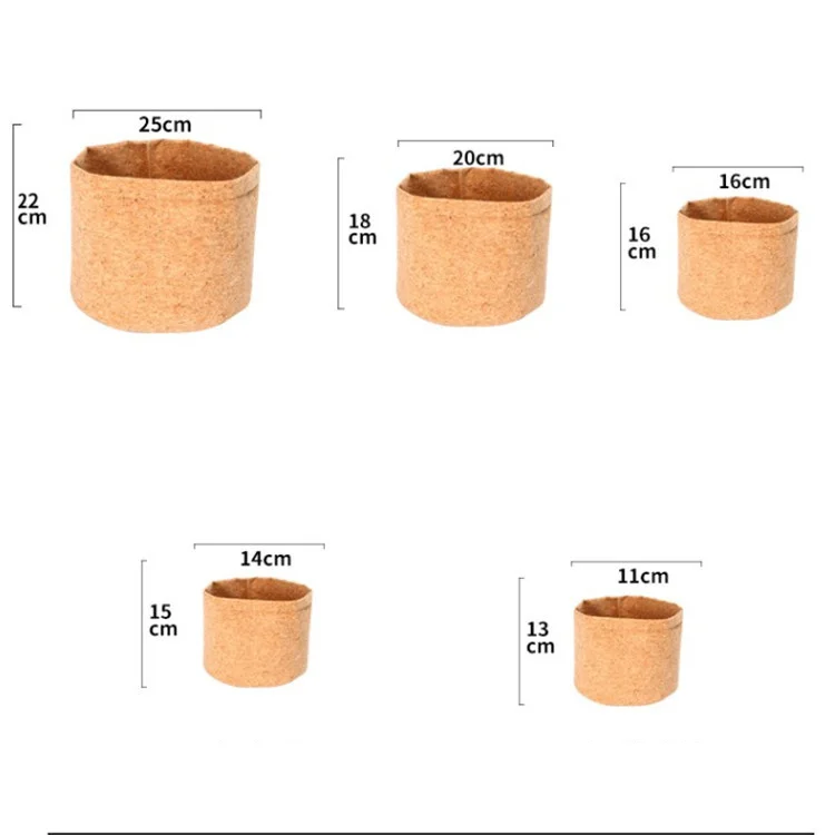 Cork Plant Handmade Sets of Wood Flower Pot OEM Customized Europe Style VASE customized size and logo