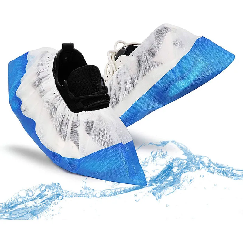 Disposable Waterproof Anti-slip Breathable Non-woven PP+PE Isolation Boot Shoe cover