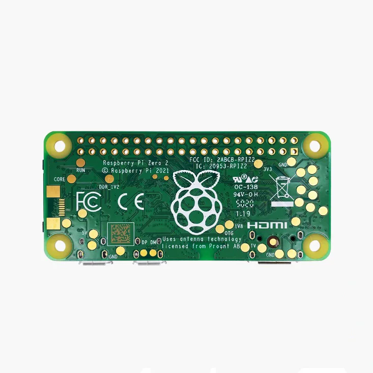 Raspberry Pi Zero 2 Вт макетная плата с 1 ГГц 64-разрядным четырёхъядерным Cortex-A53 процессор 512 Мб SDRAM (синхронное динамическое ОЗУ BT 4,2