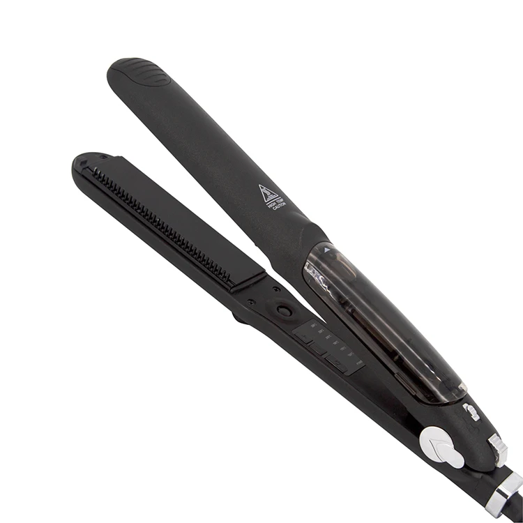 PTC fast heating steam pod hair straightener tourmaline  ceramic coating professional LED display steampod flat iron