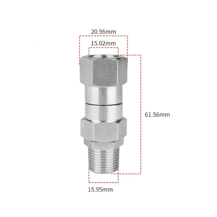 4500 фунтов на квадратный дюйм, нержавеющая сталь, вращение на 360 градусов, фитинг с резьбой 3/8 дюйма, поворотные муфты для мойки высокого давления