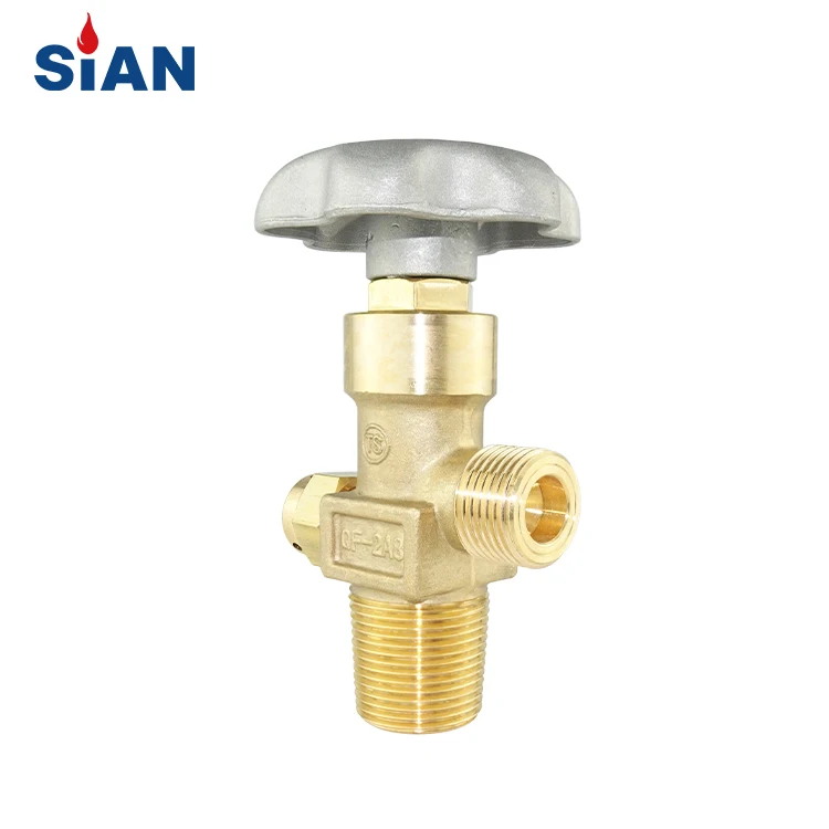  2020 Best Sale China Industrial Gas Cylinder CO2 QF-2A8 Axial Type Valve Brass SiAN