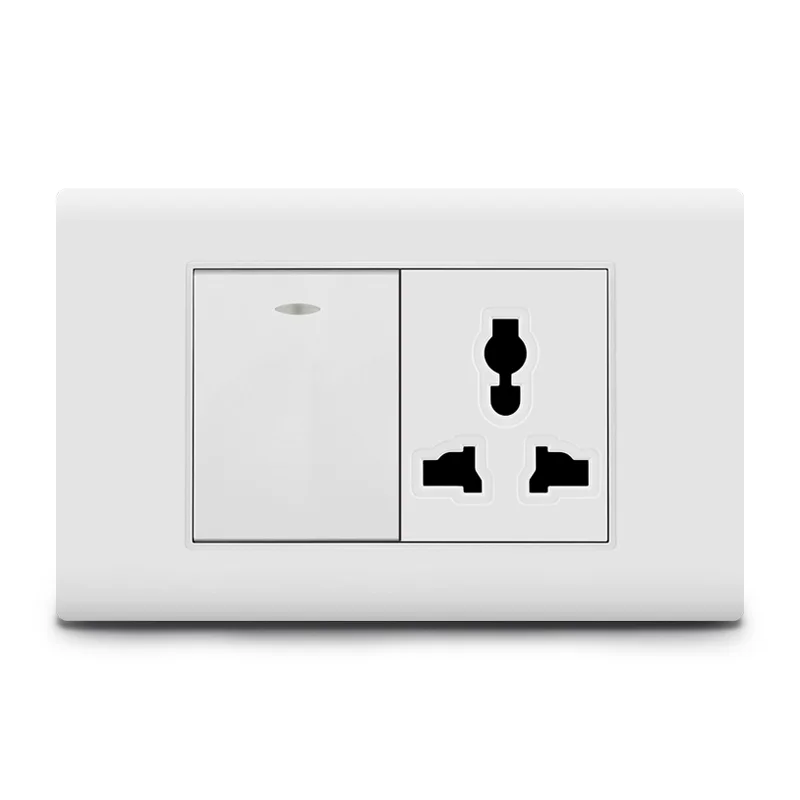 Common Mechanical Good Quality American Standard Australian Standard Wall Switch And Socket Electric Interruptor Light Switch