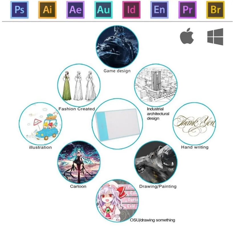 New Arrival HUION 420 4.17*2.34inch Graphic Tablet Cheap E Writing Pad