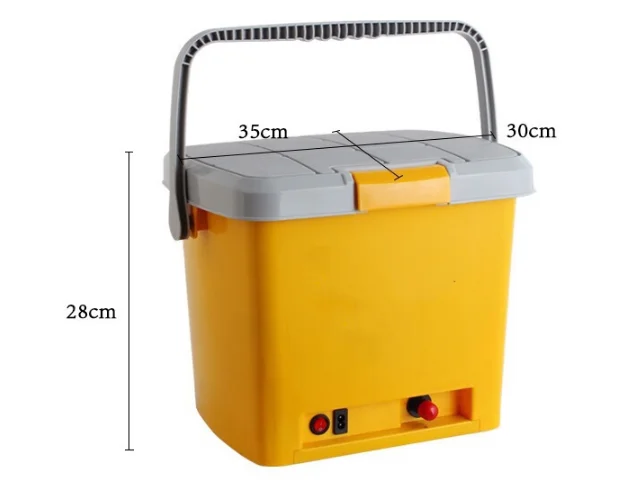 Portable 12V car washing machine with cigarette lighter power plug, water flowers spray brush head set 20L electric car washer