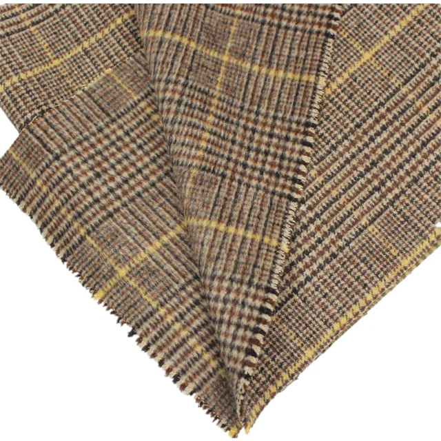 High quality 830g double-sided thousand bird check Tweed Wool 20% polyester 80% fabric for blanket suit coat in winter
