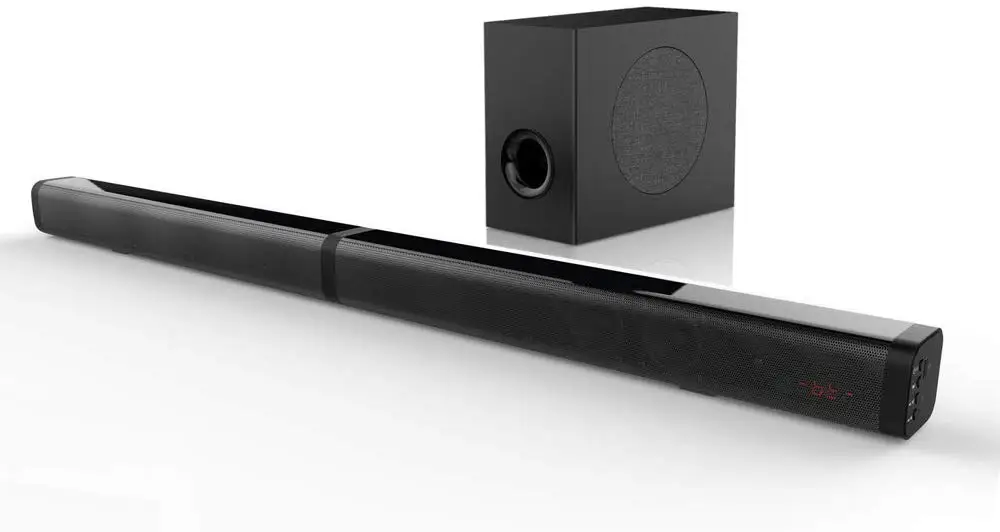 shenzhen factory retail 2.1ch wireless sound bar detachable blue tooth soundbar with subwoofer 80W Soundbar speaker for tv