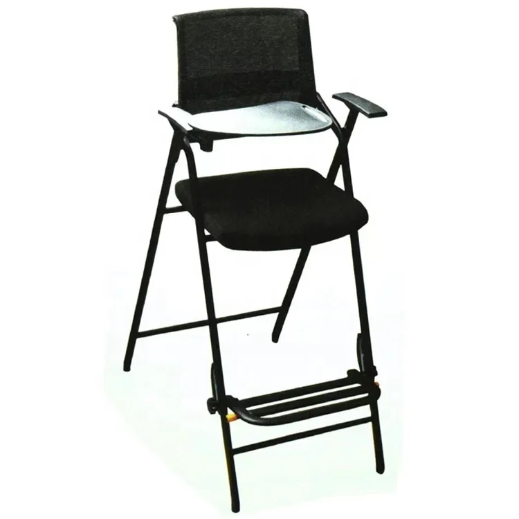 Official designated custom ping-pong referee chair OEM can foldable deputy umpire print advertisement brand chair pingpong match