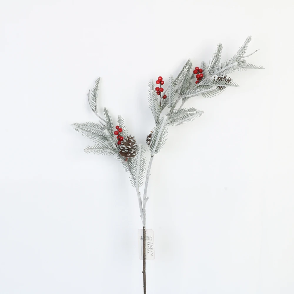 Новый искусственный PE ветка Декор рождественские Цветочные украшения 88 см Украшенная красная ягодная