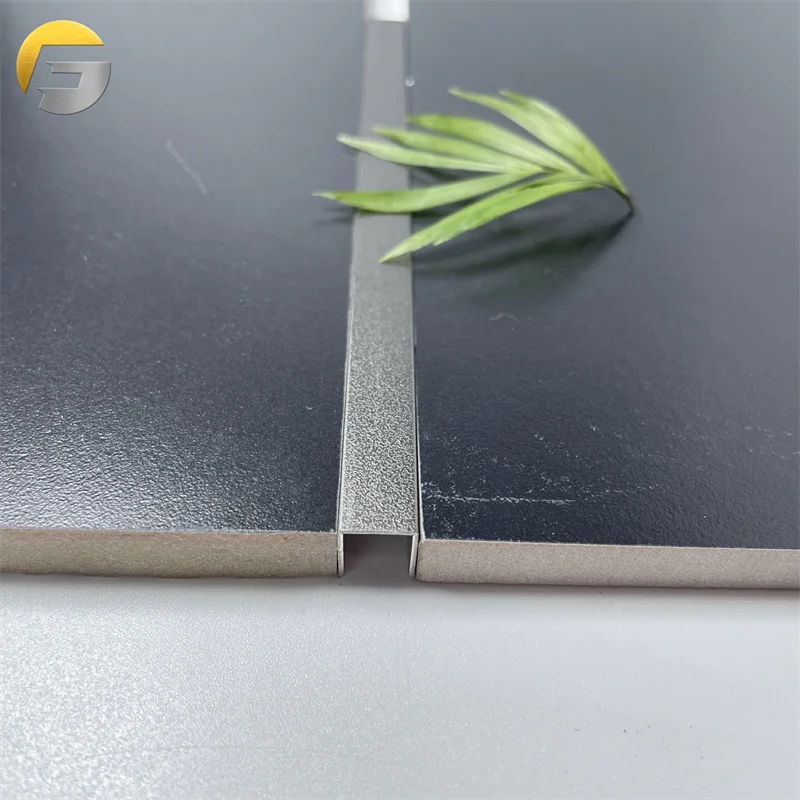 ZB0078 Factory Price Tile Accessory Embossed Finished Metal Stainless Steel Tile Trim Corner
