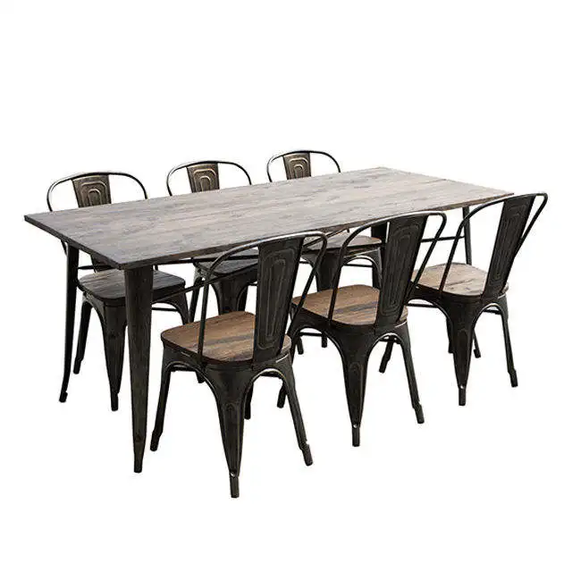 Dining Table and Chair Set Luxury Modern Marble Texture Restaurant Home Furniture Dining Room Dinning Table