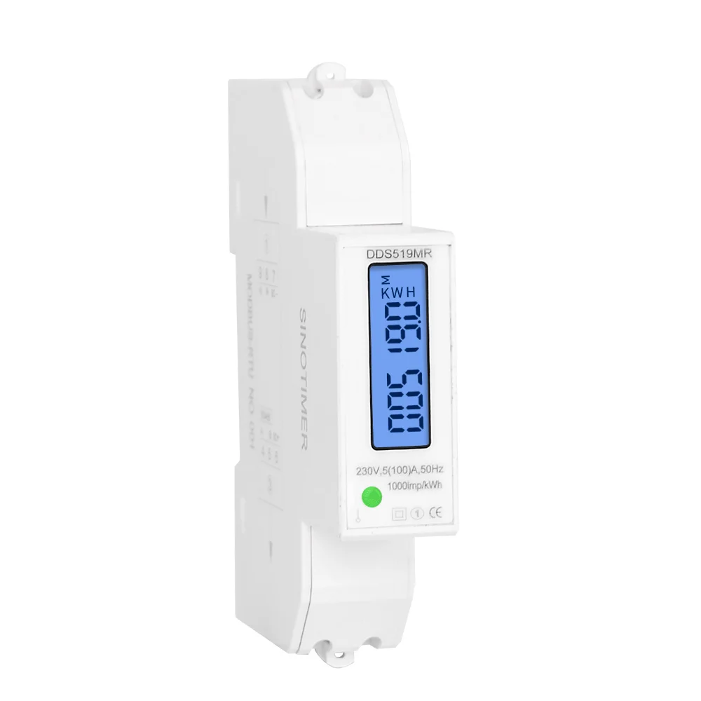 Multifunctional Digital Voltmeter Ammeter Wattmeter LCD Backlight Display DIN Rail KWH Meter AC 230V 5-100A RS485 Modbus Output