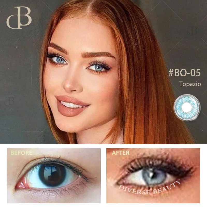 Hot sale prescription clear eye contact lenses 5 colors colour contact comfortable eye lenses color contact lens