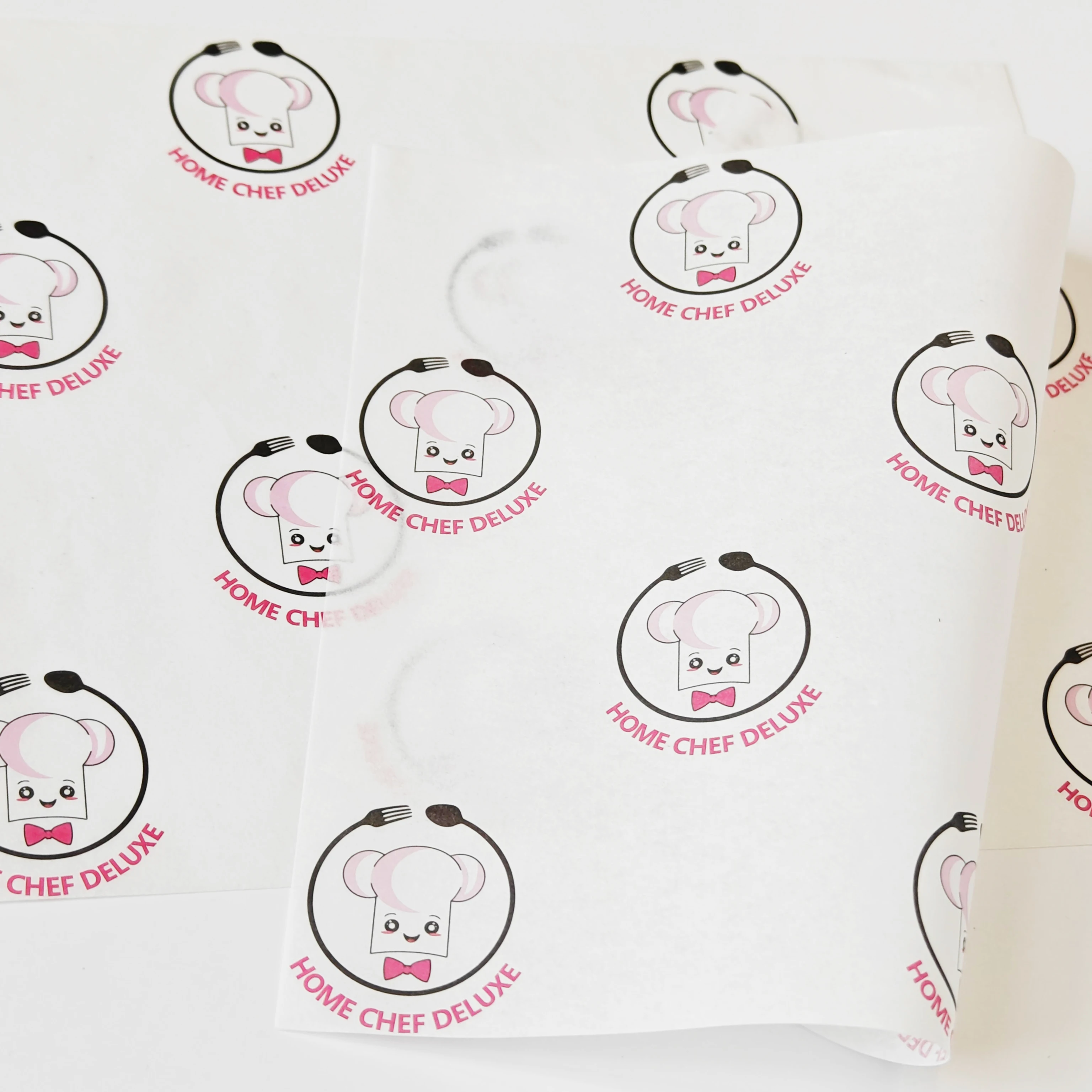 wholesale printed greaseproof hamburger packaging tissue paper recyclable food grade wax wrap paper with pe coating