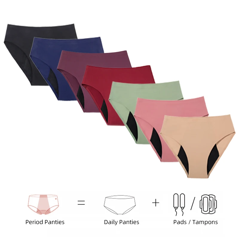 4 Layers Colorful Bragas Menstruales Super Absorbent Lining Leakproof Physiological Period Menstrual Panties Underwear