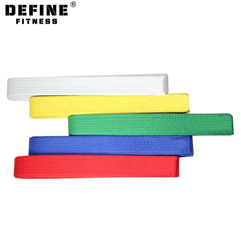 Define fitness Colourful martial arts custom belts taekwondo belts karate belts