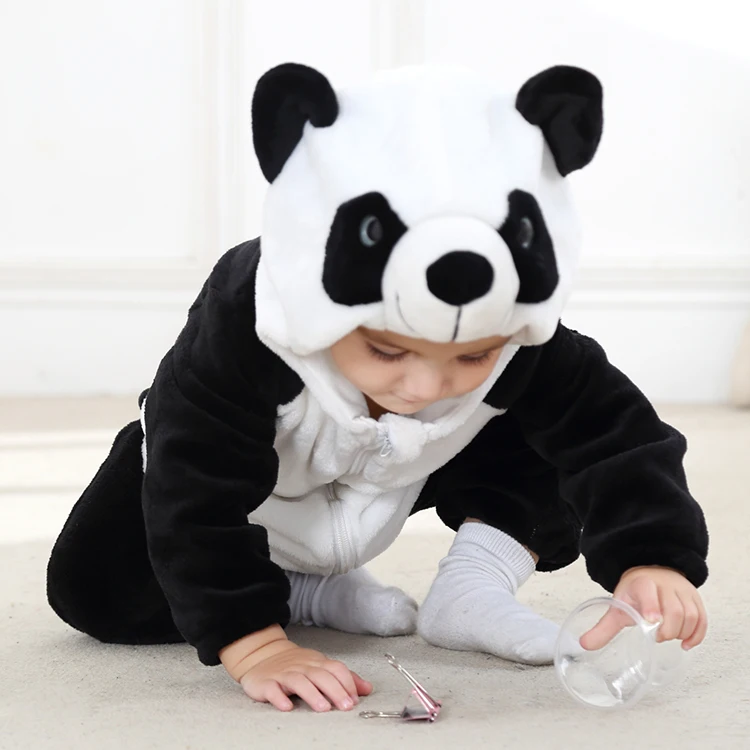 OEM Wholesale Kids Jumpsuits Infant Girls Boys Cosplay Clothes Winter Animal Newborn Baby Rompers