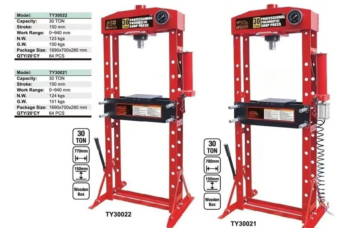 High Quality multi type 75/50/30/20/10 ton professional hydraulic press factory direct  Automotive manual hydraulic press