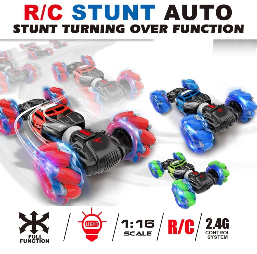 4WD Watch Induction Hand Gesture Control Car Off Road Deformable RC Stunt Car B/O Remote Control Electric Climbing Car for Kids