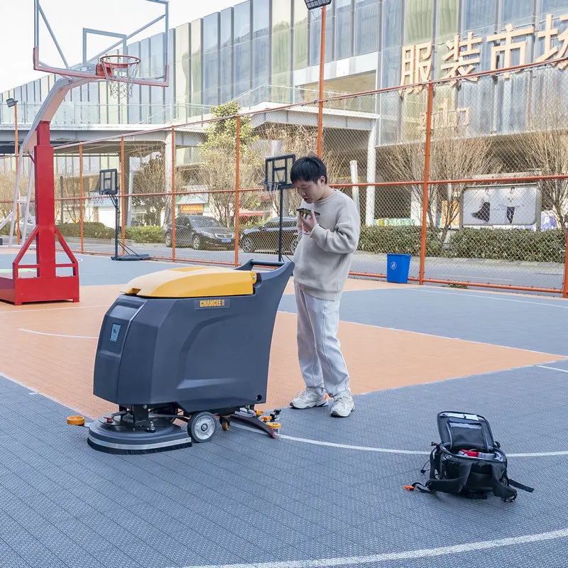 Walk Behind Ceramic Floor Tiles Cleaning Machine Plastic Flooring Machine Floor Scrubber Machine