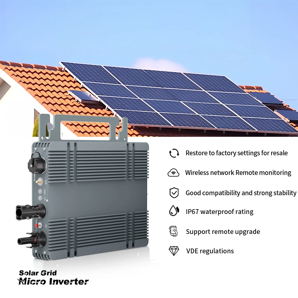 Zumax on grid Solar Micro Inverter 600W 800W For Plug And Play Solar Home Balcony Solar Micro Inverter With WiFi