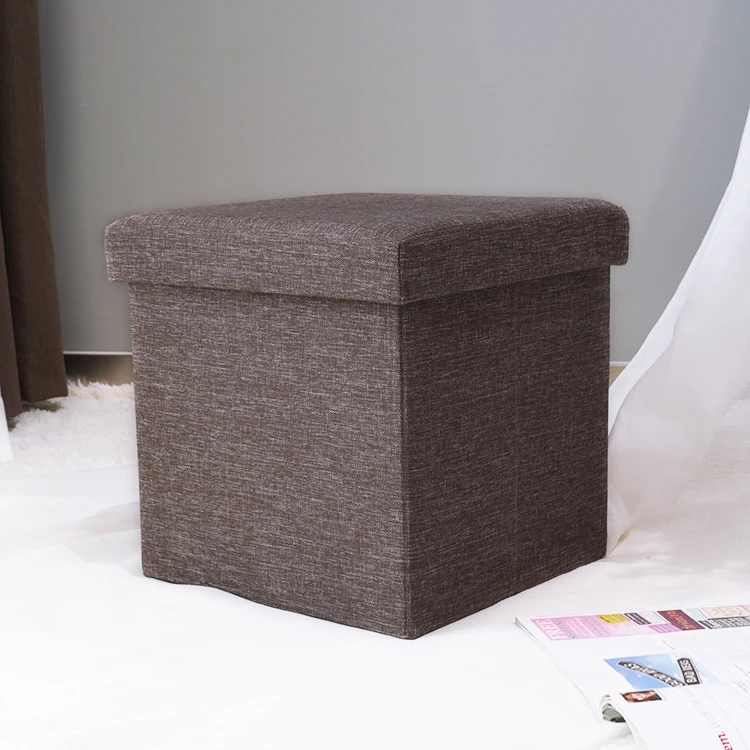 RTS furniture home foldable bedroom fabric storage kids toy box stool ottoman with drawers