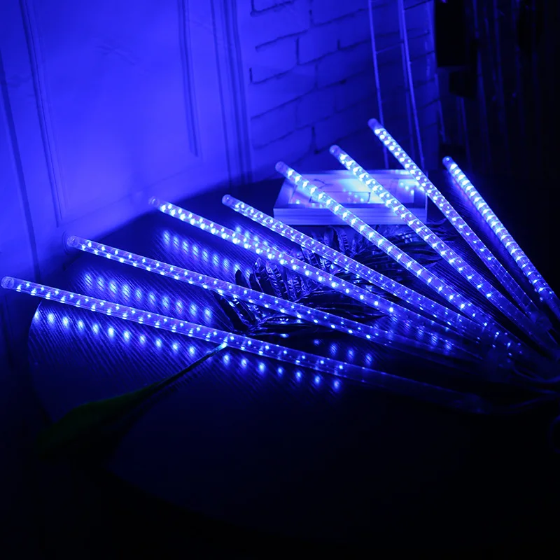
Waterproof Led 30cm 50cm Meteor Shower Rain 8 Tubes String Christmas Party Tree Holiday Decoration Fairy Garland Light Lamp 