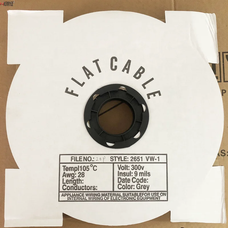 1.27mm pitch electrical wire flat cable UL2651 34P connector