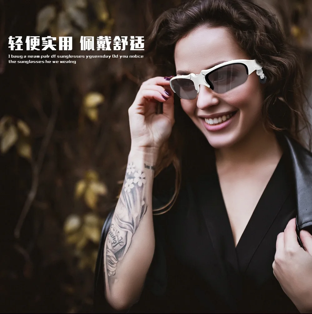  Smart BT Cycling Sunglasses Sport Music Outdoor Riding Wireless Earphone Bike Polarized Lens Sun Glasses Headphone With