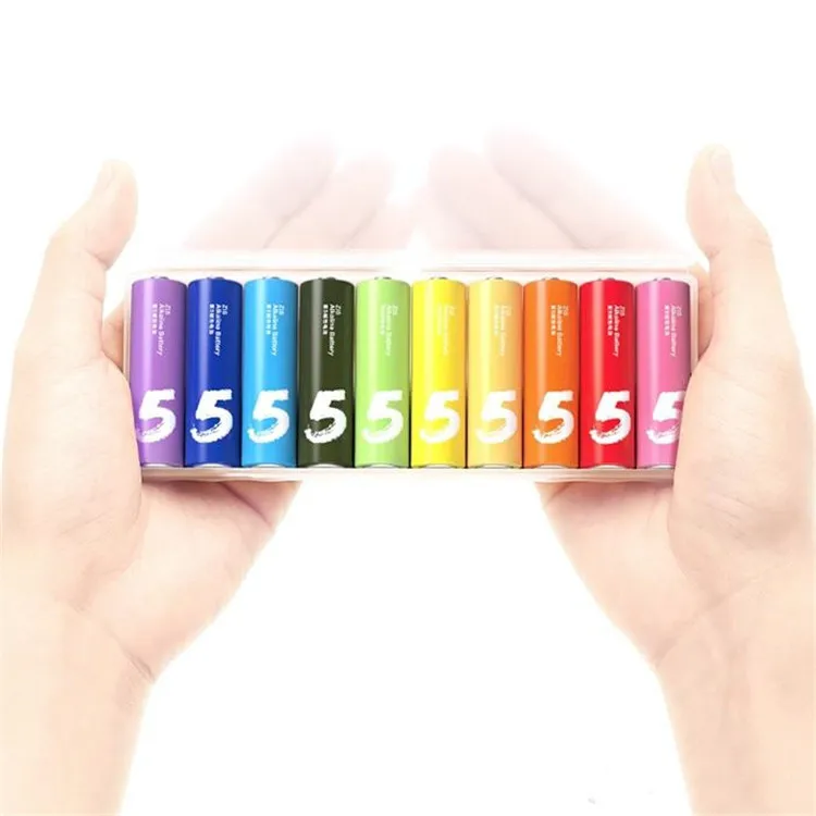 Eonpin 2020 Wholesale ZMI ZI7 AAA for Camera Mouse Keyboard Controller Toys Alkaline Battery Rainbow Disposable Batteries Kit