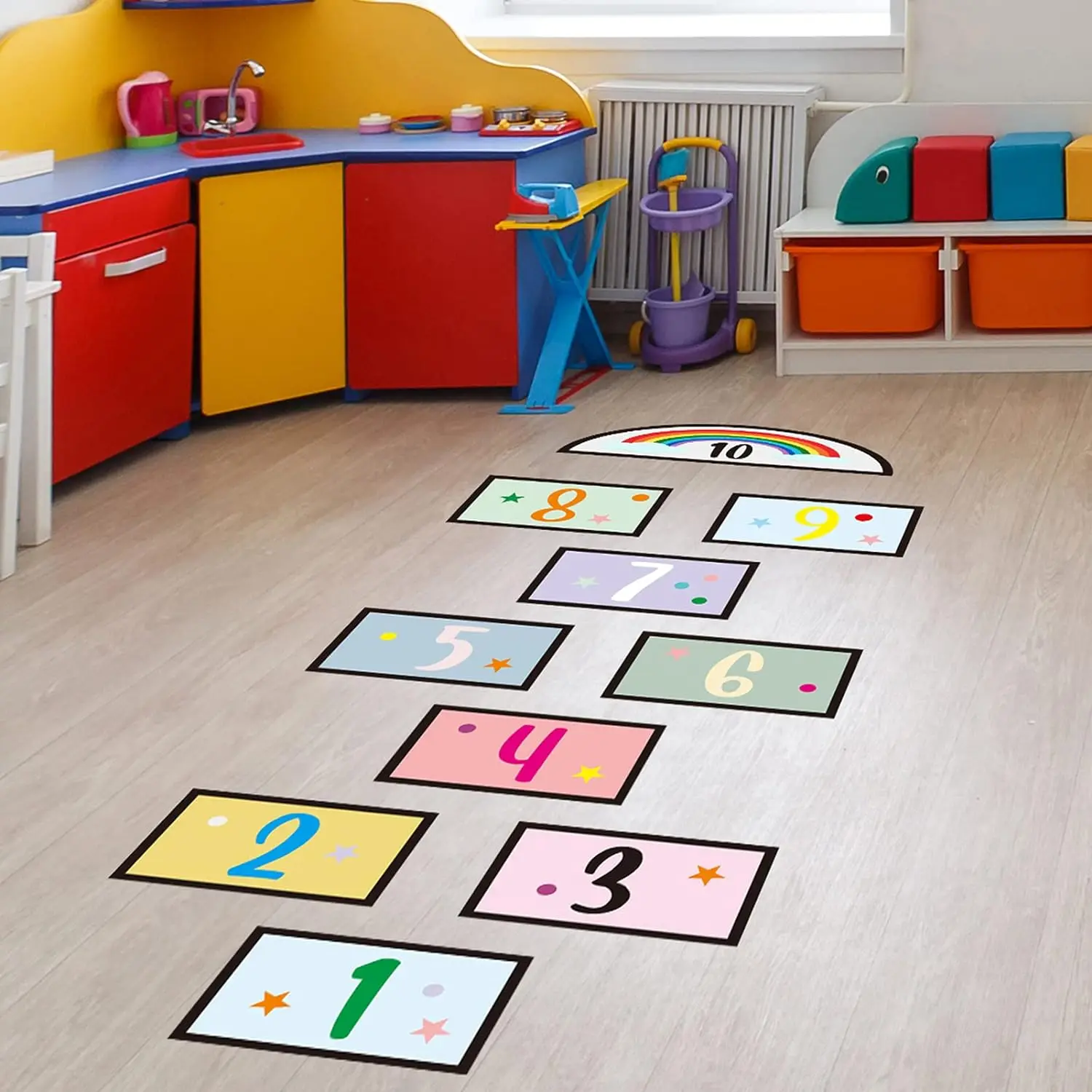 Fun Floor Puzzles for Kids Hopscotch Game Stickers for Classroom and  Home