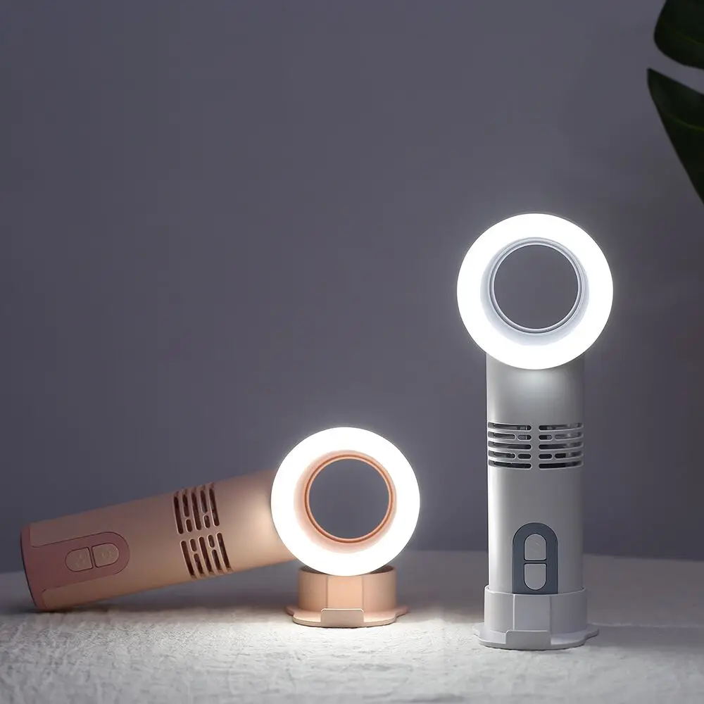 
Zero 11 Portable Bladeless Fan Handheld Silent ReChargeable Cordless Leafless Mini Desktop USB Fan With Supplement LED Light 