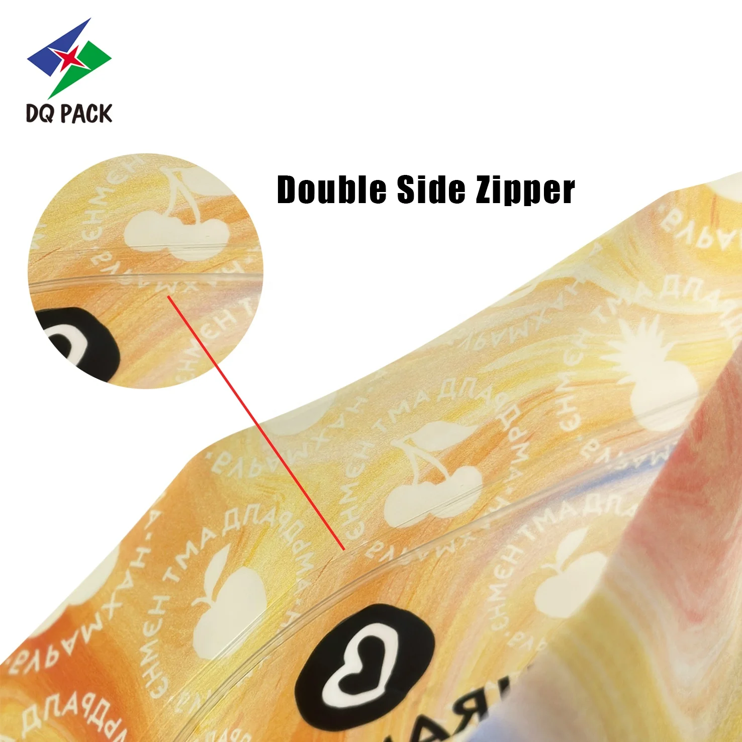 DQ PACK Factory Price  custom printed 3LB garlic food packaging bag stand up pouch with valve