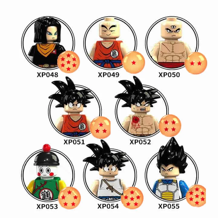 KT1007 Dragon Goku Anime Characters Balls Building Blocks Mini Action figures Kids Educational Toys