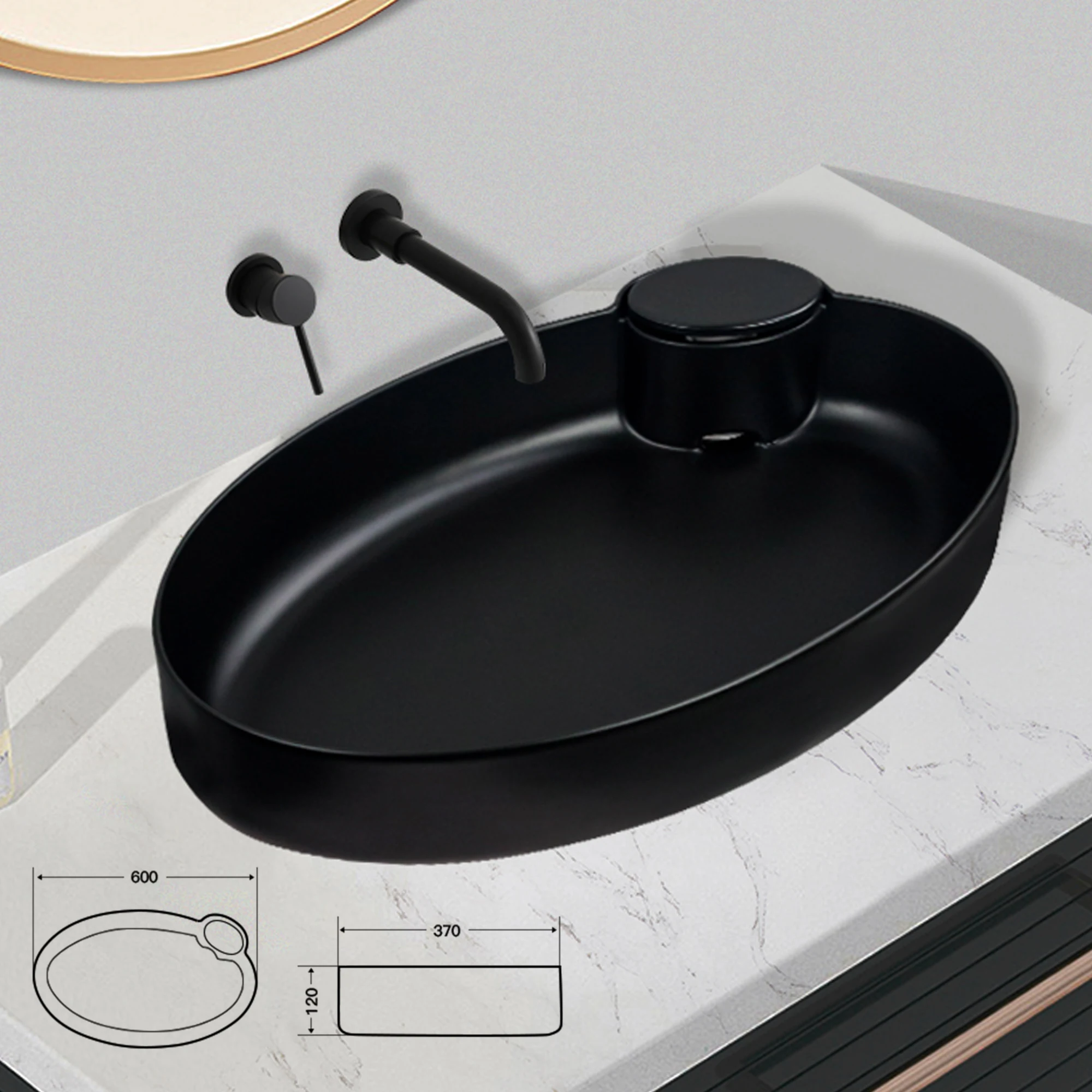 FST-A7 Matt Color Ceramic Art Luxury Bathroom Sinks Wash Basins