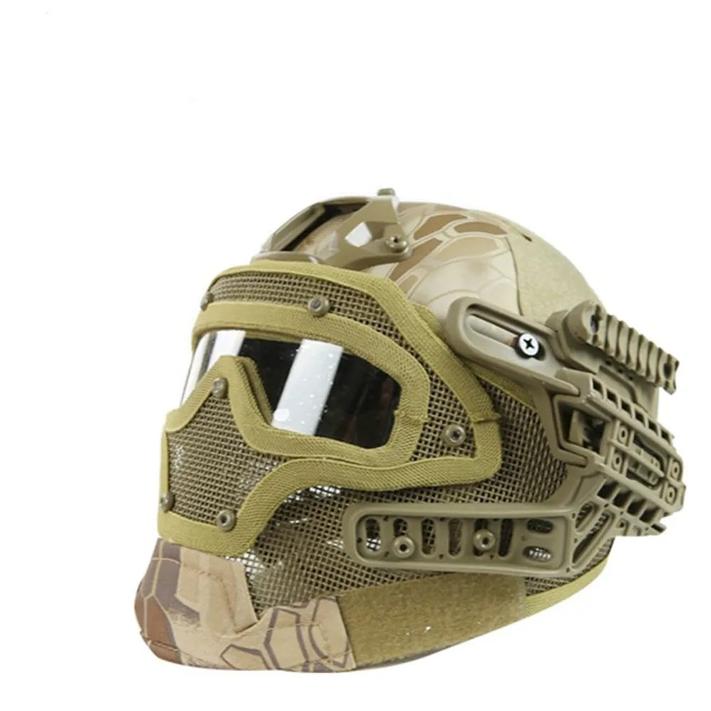 MUCHAN Fast PJ Style Helmet with Full Face for Combat Helmet One Solid Color Version