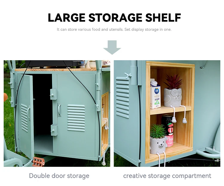 Mobile Donut Fast Food Truck Food Trailer Kiosk Carts Coffee Bike Tricycles Cart for Sale