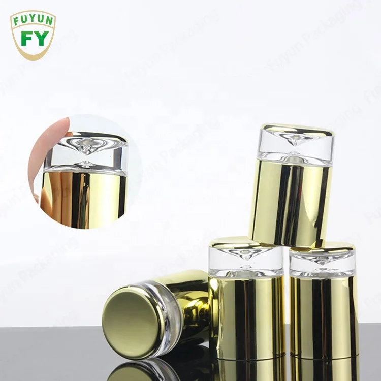 Fuyun Gold Lid Round White Face Cream Jar Empty Pump Cream Lotion Glass Bottle Cosmetic Spray Serum Bottles with Pump