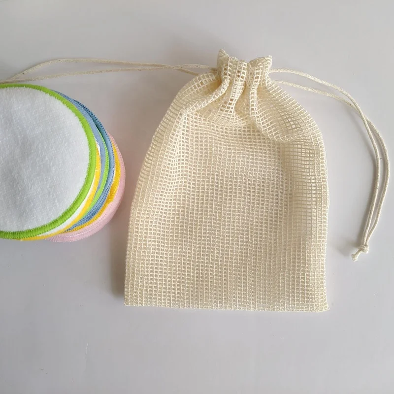 Organic Cotton Pure Cotton Degradable Natural Environmental Protection cotton mesh eco friendly reusable fruit bag