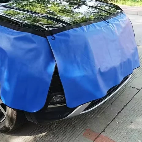 custom any logo design 3PCS car repair fender protection pad washed imitation leather car repair fender protective cover