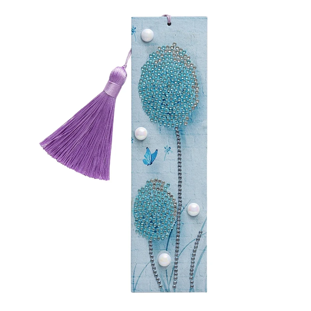 New DIY Bookmark Dandelion Diamond Embroidery Cross Stitch 5D Diamond  Painting BookMark For Birthday Gift