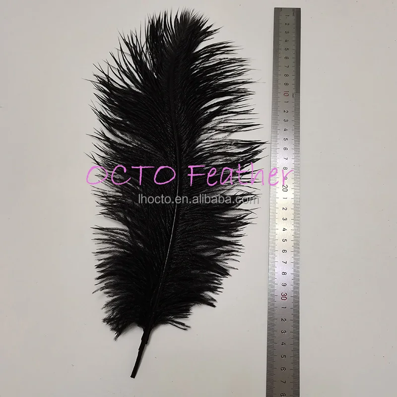 Wholesale Cheap 35-40cm Black Dyed Feathers Home Decor Wedding Party Accessory 14-16in Ostrich Feather
