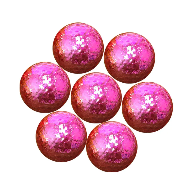 High Quality Gold or Silver Color Plating Golf Balls pelotas de golf personalizadas Wholesales OEM Golf Balls