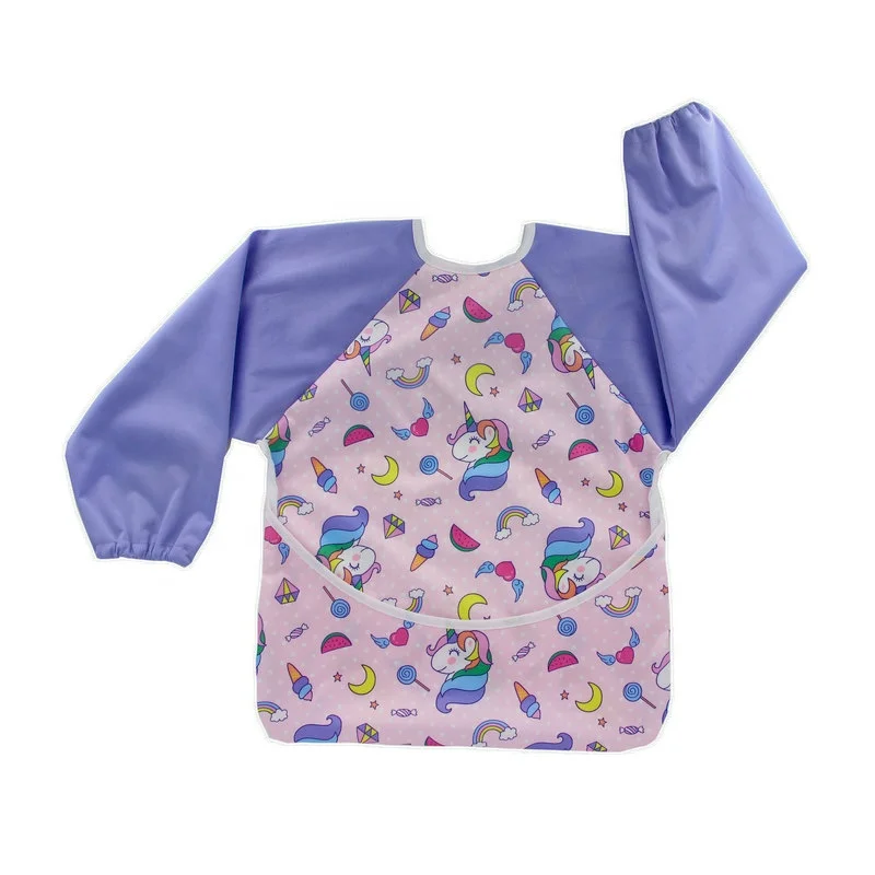 Good Factory Price comfortable waterproof baby bib with sleeves
